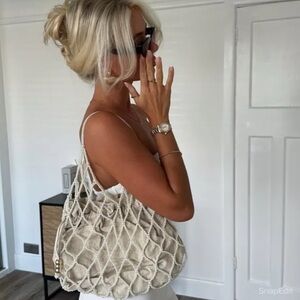 ZARA Beaded bucket bag